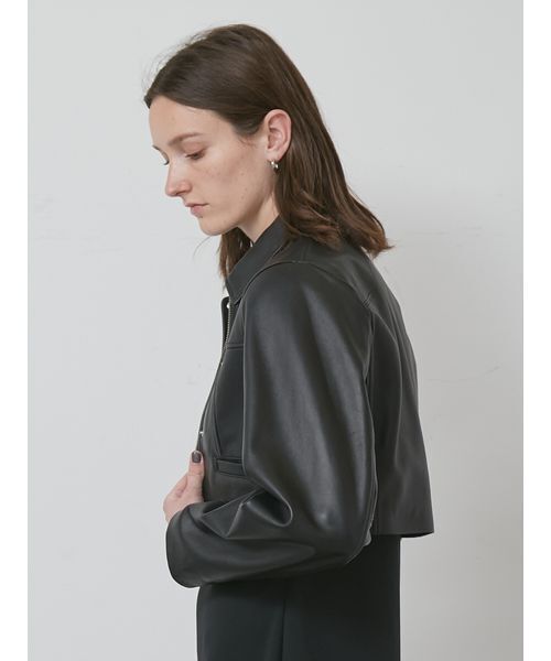 styling/（スタイリング）の「【セットアップ対応】ラムレザーブルゾン（ブルゾン・レディース・ブラック/ブラウン・0/1）」の6枚目の写真