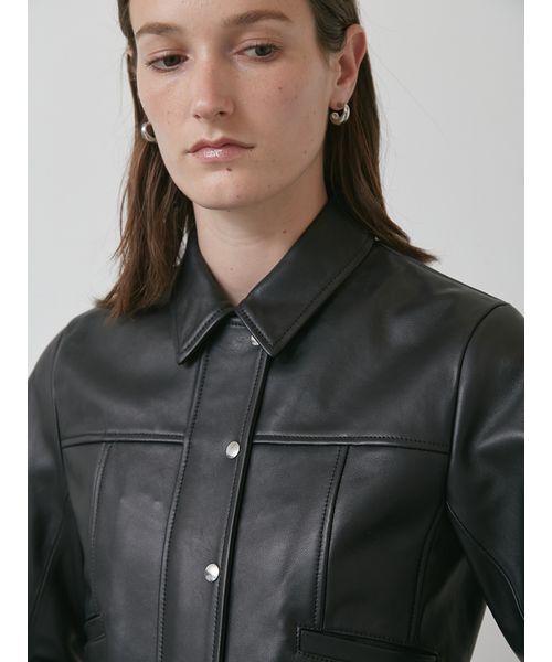 styling/（スタイリング）の「【セットアップ対応】ラムレザーブルゾン（ブルゾン・レディース・ブラック/ブラウン・0/1）」の7枚目の写真
