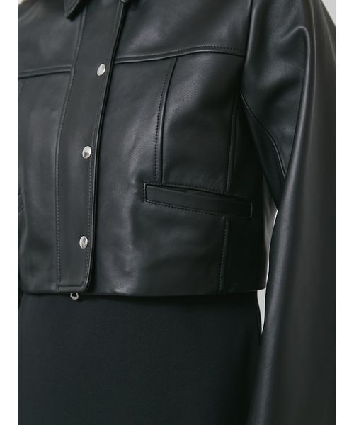 styling/（スタイリング）の「【セットアップ対応】ラムレザーブルゾン（ブルゾン・レディース・ブラック/ブラウン・0/1）」の8枚目の写真