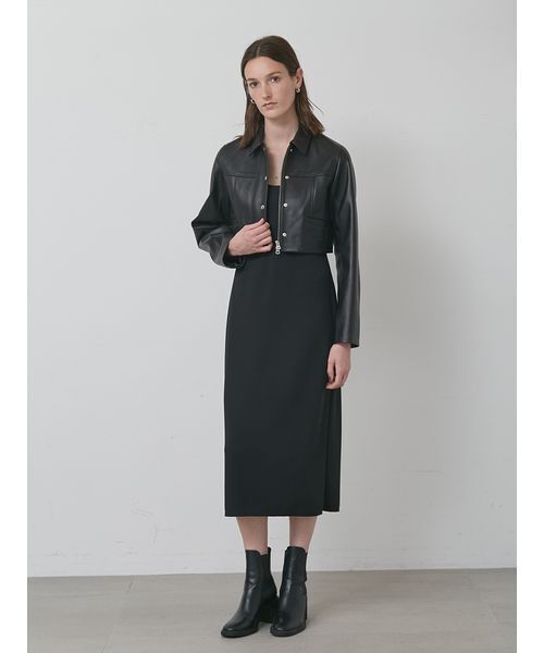 styling/（スタイリング）の「【セットアップ対応】ラムレザーブルゾン（ブルゾン・レディース・ブラック/ブラウン・0/1）」の9枚目の写真