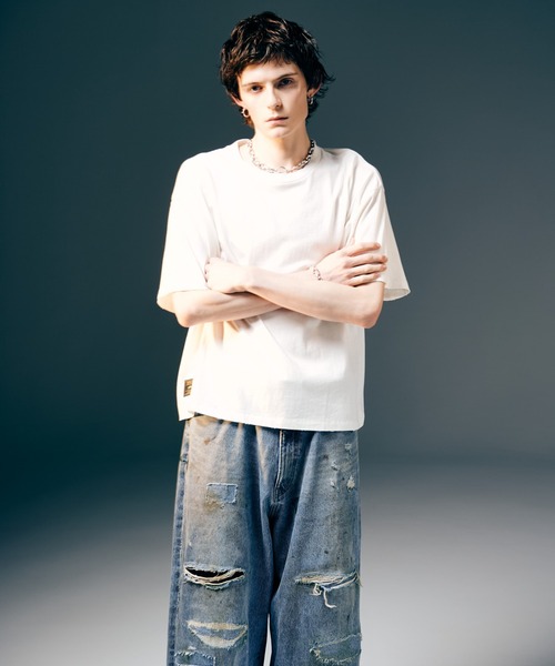 glamb(グラム)の「Vintage Fade T-Shirt / ヴィンテージフェードTシャツ(Tシャツ/カットソー・メンズ・ホワイト/ブラック・S/M/L)」の7枚目の写真