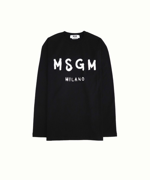 MSGM(エムエスジーエム)の「【Basic Color】MSGM ブラッシュロゴ ロングスリーブTシャツ(Tシャツ/カットソー・レディース・ブラック/ホワイト・M/L/XS/S)」の2枚目の写真