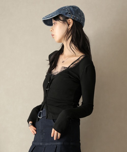 Ulysses(ユリシス)の「レースディティール長袖カットソー(Tシャツ/カットソー・レディース・ブラック/モカ・M/S)」の9枚目の写真
