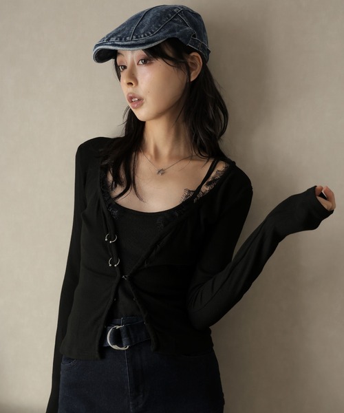 Ulysses(ユリシス)の「レースディティール長袖カットソー(Tシャツ/カットソー・レディース・ブラック/モカ・M/S)」の17枚目の写真