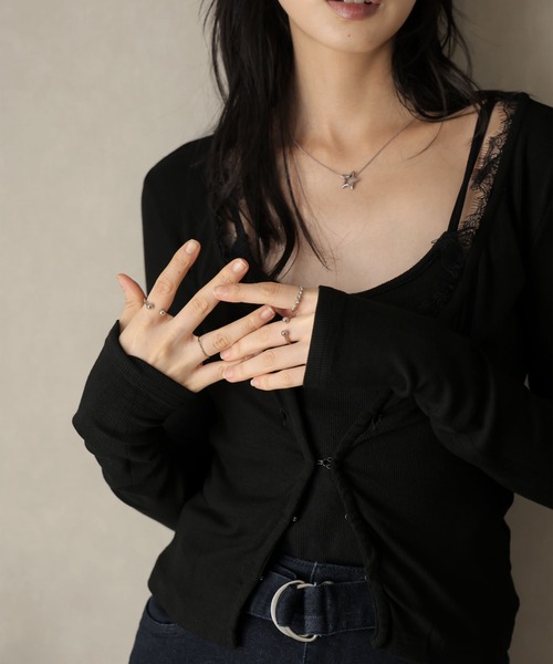 Ulysses(ユリシス)の「レースディティール長袖カットソー(Tシャツ/カットソー・レディース・ブラック/モカ・M/S)」の19枚目の写真