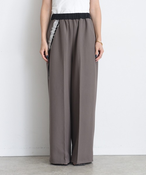 テープロゴエンブロゆるスラックスパンツ（スラックス）｜Eimee Law