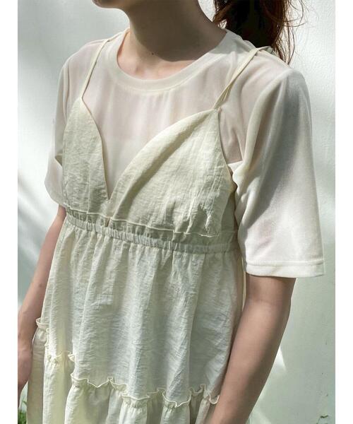 ehka sopo(エヘカソポ)の「ベロア半袖カットソー(Tシャツ/カットソー・レディース・キナリ/ブラウン/ブラック・F)」の16枚目の写真