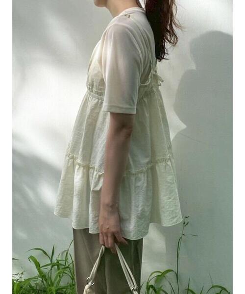 ehka sopo(エヘカソポ)の「ベロア半袖カットソー(Tシャツ/カットソー・レディース・キナリ/ブラウン/ブラック・F)」の17枚目の写真