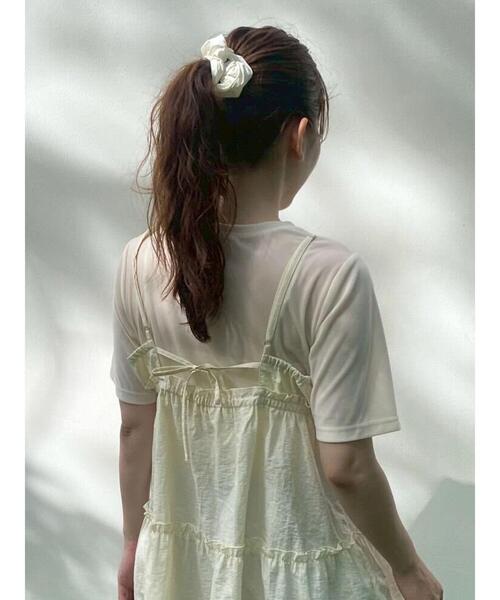 ehka sopo(エヘカソポ)の「ベロア半袖カットソー(Tシャツ/カットソー・レディース・キナリ/ブラウン/ブラック・F)」の18枚目の写真