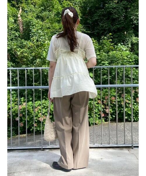 ehka sopo(エヘカソポ)の「ベロア半袖カットソー(Tシャツ/カットソー・レディース・キナリ/ブラウン/ブラック・F)」の22枚目の写真