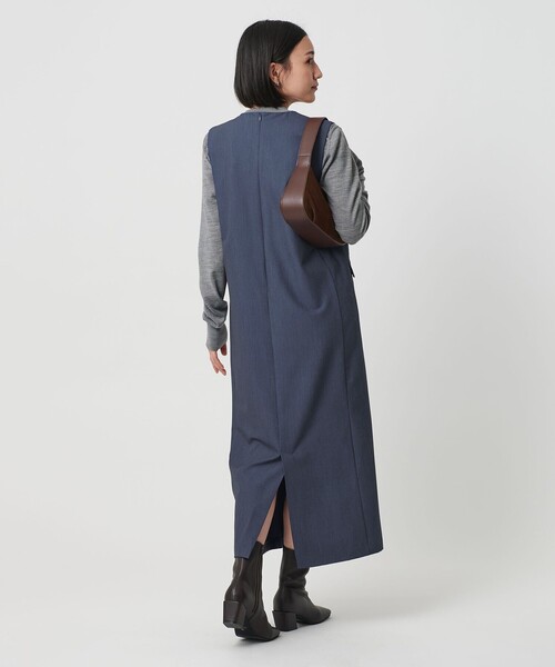 BEAUTY&YOUTH UNITED ARROWS(ビューティーアンドユースユナイテッドアローズ)の「【WEB限定】ドレープツイル キーネックワンピース ウォッシャブル(ワンピース・レディース・グレー系/ネイビー/ブラック・FREE)」の16枚目の写真