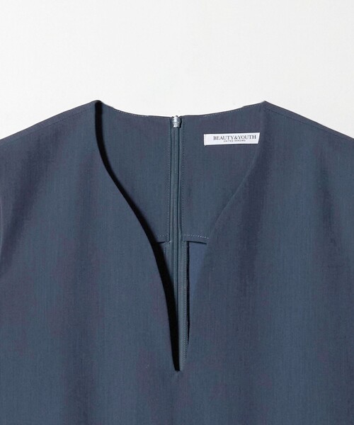 BEAUTY&YOUTH UNITED ARROWS(ビューティーアンドユースユナイテッドアローズ)の「【WEB限定】ドレープツイル キーネックワンピース ウォッシャブル(ワンピース・レディース・グレー系/ネイビー/ブラック・FREE)」の10枚目の写真