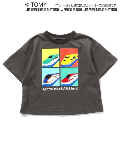 BIT'Z（ビッツ）の「【コラボ】プラレールプリント半袖Tシャツ（Tシャツ/カットソー・キッズ・グレー/チャコール・90/100/110/120/80/95）」の5枚目の写真