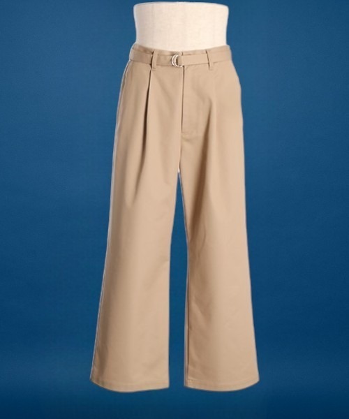 unrelaxing(アンリラクシング)の「ワイドシルエットチノ(チノパンツ・メンズ・ベージュ・マルチサイズ)」の1枚目の写真