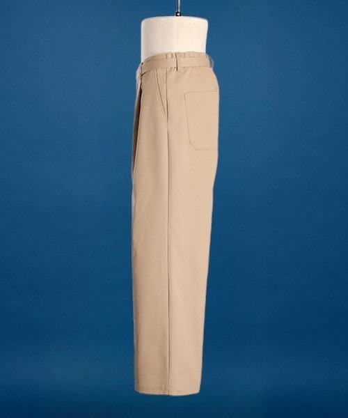 unrelaxing(アンリラクシング)の「ワイドシルエットチノ(チノパンツ・メンズ・ベージュ・マルチサイズ)」の2枚目の写真