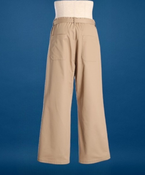 unrelaxing(アンリラクシング)の「ワイドシルエットチノ(チノパンツ・メンズ・ベージュ・マルチサイズ)」の3枚目の写真