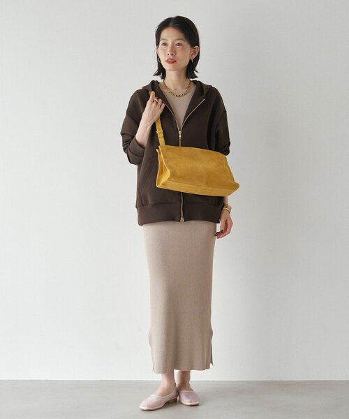 russet（ラシット）の「【再値下げ】スエードショルダーバッグ（ショルダーバッグ・レディース・ダークブラウン/イエロー/グレー・FREE）」の8枚目の写真