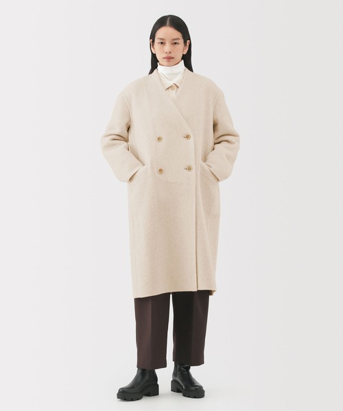 MUJI Labo〕婦人 カシミヤ混ダブルブレストコート（その他アウター