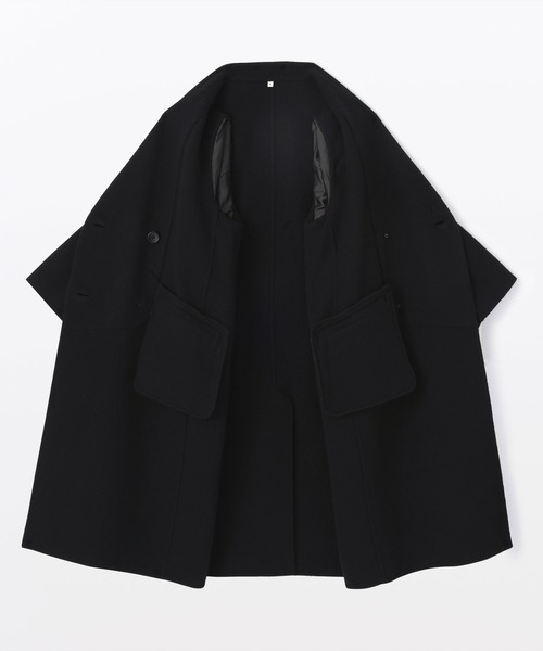 MUJI Labo（ムジラボ）の「〔MUJI Labo〕婦人　カシミヤ混ダブルブレストコート（その他アウター・レディース・ブラック/ライトベージュ・S/M/L）」の4枚目の写真