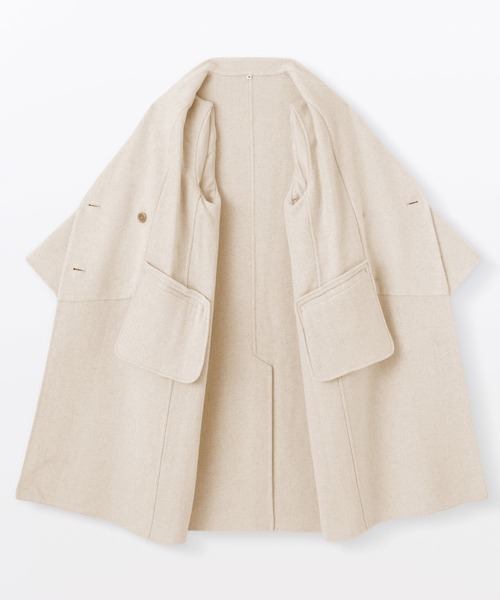 MUJI Labo（ムジラボ）の「〔MUJI Labo〕婦人　カシミヤ混ダブルブレストコート（その他アウター・レディース・ブラック/ライトベージュ・S/M/L）」の12枚目の写真