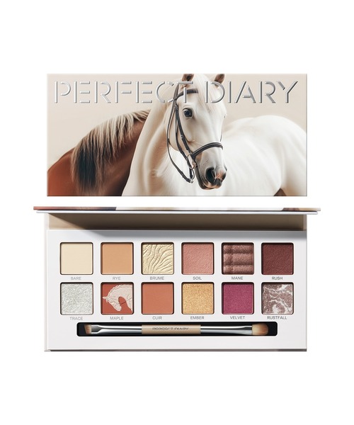 エクスプローラ 12色動物アイシャドウパレット 【オータムチェスナット