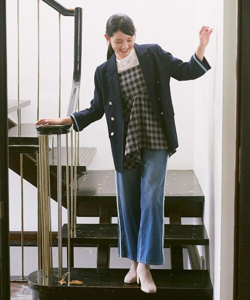 earth music&ecology（アースミュージックアンドエコロジー）の「イレヘムチェックキャミチュニック（チュニック・レディース・ブラック系その他3/ブラウン系その他4・FREE）」の19枚目の写真