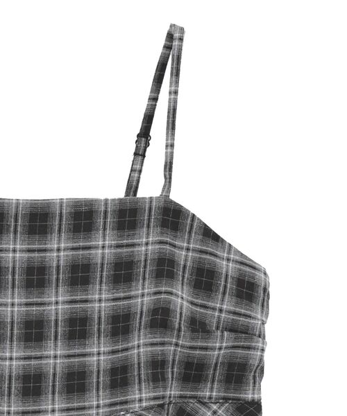 earth music&ecology（アースミュージックアンドエコロジー）の「イレヘムチェックキャミチュニック（チュニック・レディース・ブラック系その他3/ブラウン系その他4・FREE）」の8枚目の写真