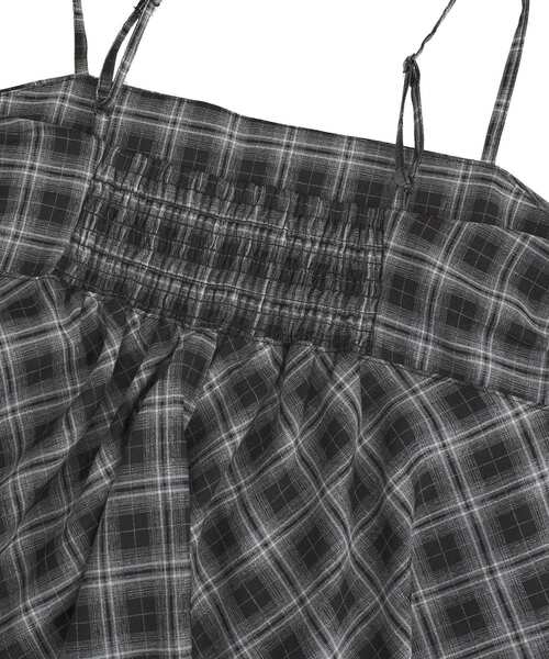 earth music&ecology（アースミュージックアンドエコロジー）の「イレヘムチェックキャミチュニック（チュニック・レディース・ブラック系その他3/ブラウン系その他4・FREE）」の12枚目の写真