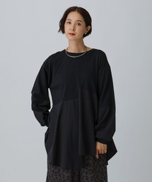 LEPSIM | 異素材アシメ切り替え長袖チュニック　582454(Tシャツ/カットソー)