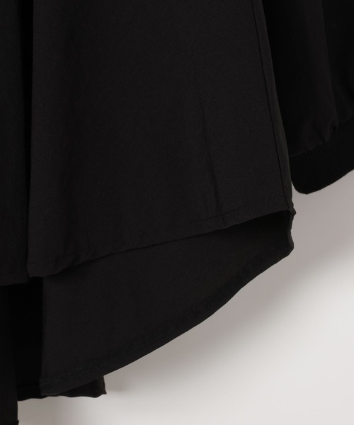 LEPSIM（レプシィム）の「異素材アシメ切り替え長袖チュニック　582454（Tシャツ/カットソー・レディース・ブラック/チャコールグレー/オフホワイト・FREE）」の10枚目の写真