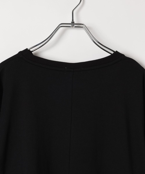 LEPSIM（レプシィム）の「異素材アシメ切り替え長袖チュニック　582454（Tシャツ/カットソー・レディース・ブラック/チャコールグレー/オフホワイト・FREE）」の11枚目の写真