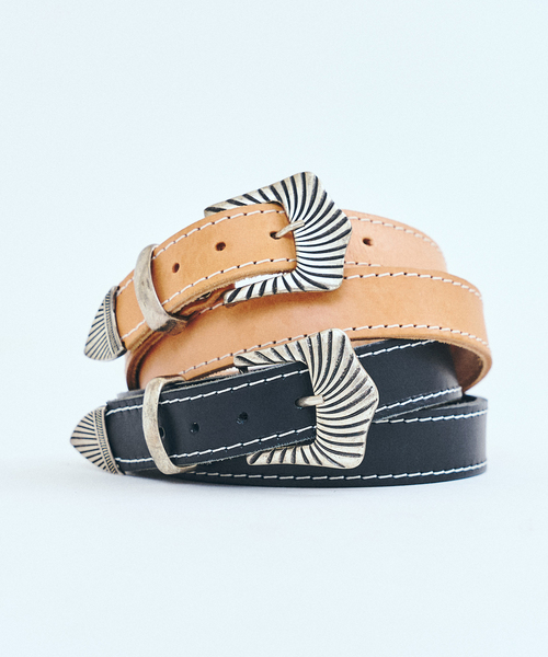 417 EDIFICE（フォーワンセブンエディフィス）の「CEINTURE TEXAS（ベルト・メンズ・ブラック/アイボリー・85/95）」の3枚目の写真