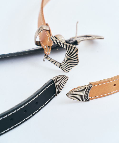 417 EDIFICE（フォーワンセブンエディフィス）の「CEINTURE TEXAS（ベルト・メンズ・ブラック/アイボリー・85/95）」の6枚目の写真