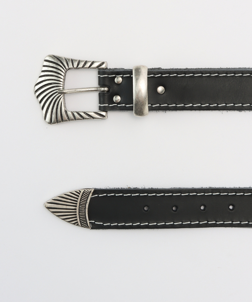 417 EDIFICE（フォーワンセブンエディフィス）の「CEINTURE TEXAS（ベルト・メンズ・ブラック/アイボリー・85/95）」の9枚目の写真