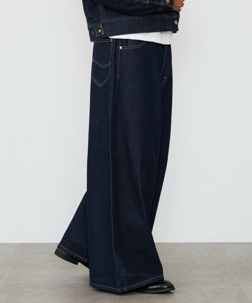 Lee(リー)の「Lee/リー【X-LINE】WIDEST JEANS/最も太いバギーデニムパンツ(デニムパンツ・メンズ・インディゴブルー/ブルー・SMALL/MEDIUM/X-LARGE/LARGE)」の6枚目の写真