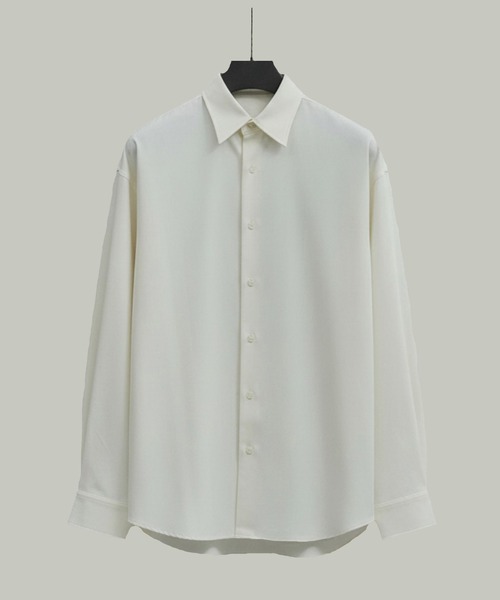 UNITED TOKYO（ユナイテッドトウキョウ）の「コットンダブルクロスリラックスシャツ（シャツ/ブラウス・メンズ・ブラウン/ブラック/オフホワイト・1/2）」の2枚目の写真