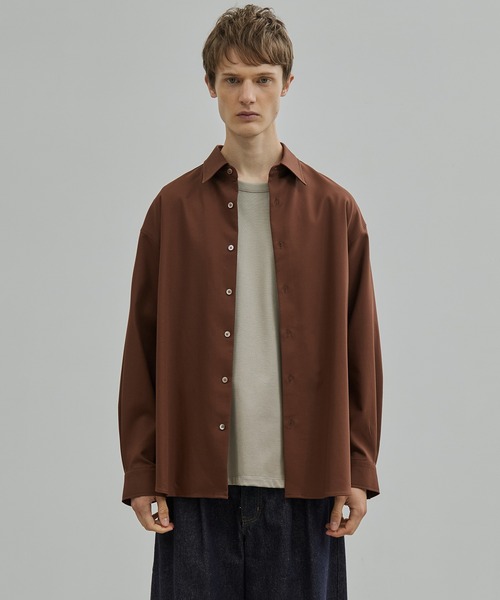 UNITED TOKYO（ユナイテッドトウキョウ）の「コットンダブルクロスリラックスシャツ（シャツ/ブラウス・メンズ・ブラウン/ブラック/オフホワイト・1/2）」の10枚目の写真