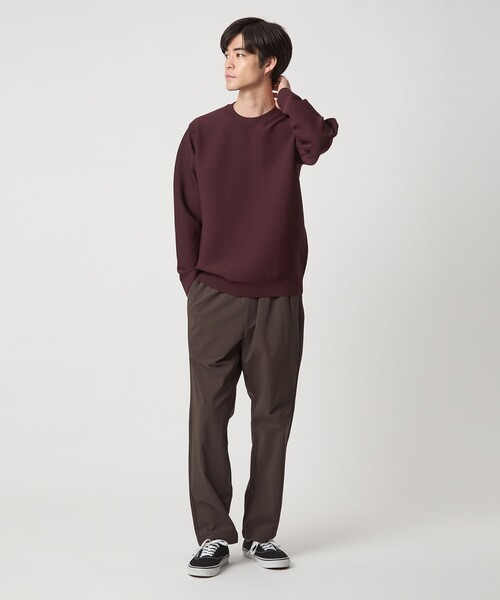 green label relaxing（グリーンレーベルリラクシング）の「【WEB限定】ガータークルー ニット（ニット/セーター・メンズ・ブラック/ワイン/ライトグレー・XL/L/S/M）」の4枚目の写真