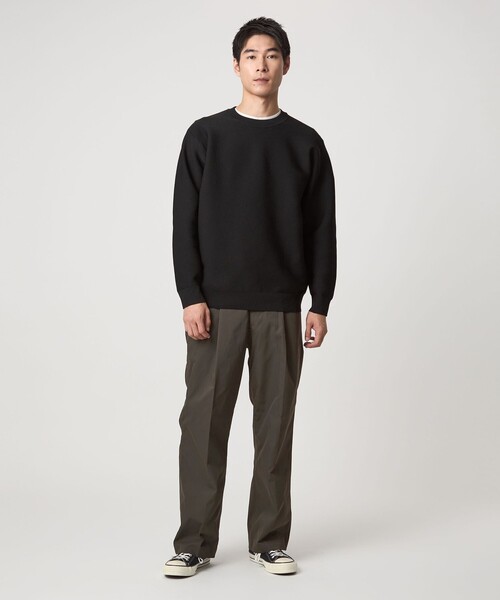 green label relaxing（グリーンレーベルリラクシング）の「【WEB限定】ガータークルー ニット（ニット/セーター・メンズ・ブラック/ワイン/ライトグレー・XL/L/S/M）」の5枚目の写真