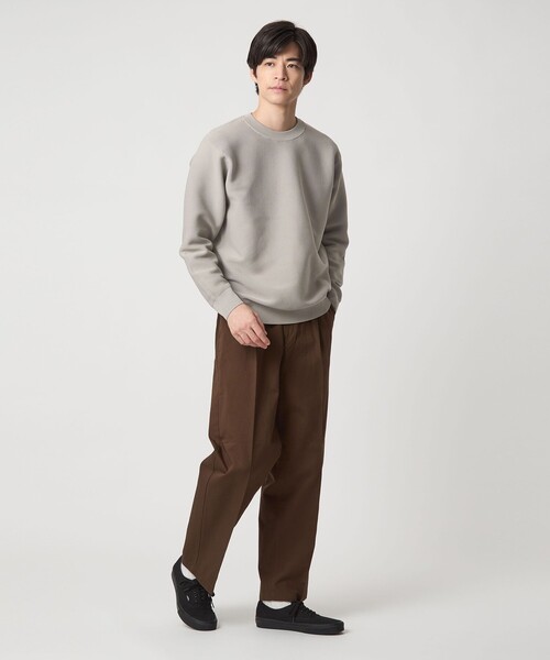 green label relaxing（グリーンレーベルリラクシング）の「【WEB限定】ガータークルー ニット（ニット/セーター・メンズ・ブラック/ワイン/ライトグレー・XL/L/S/M）」の6枚目の写真