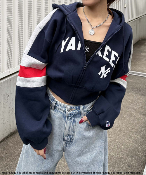 BACK TO THE FIELD（バック トゥー ザ フィールド）の「【MLB】配色ロゴZIPパーカー（パーカー・レディース・ネイビー/ブラック/ブラウン・FREE）」の12枚目の写真