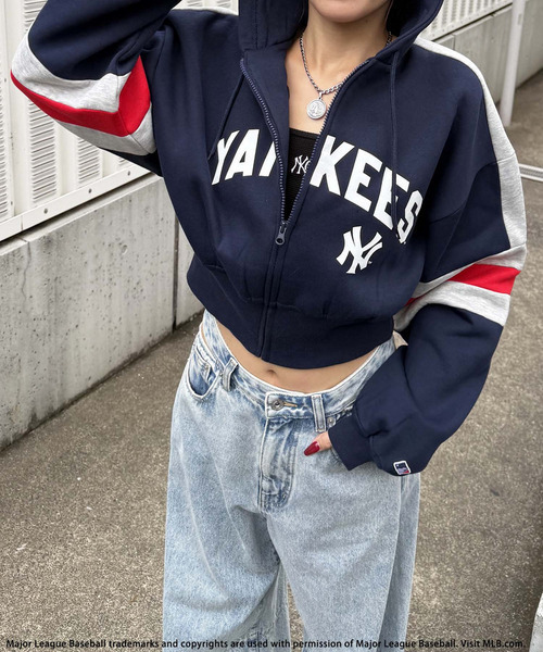 BACK TO THE FIELD（バック トゥー ザ フィールド）の「【MLB】配色ロゴZIPパーカー（パーカー・レディース・ネイビー/ブラック/ブラウン・FREE）」の14枚目の写真