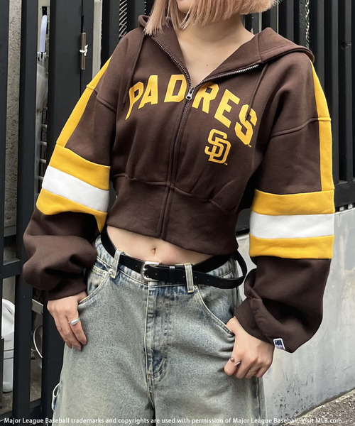 BACK TO THE FIELD（バック トゥー ザ フィールド）の「【MLB】配色ロゴZIPパーカー（パーカー・レディース・ネイビー/ブラック/ブラウン・FREE）」の21枚目の写真