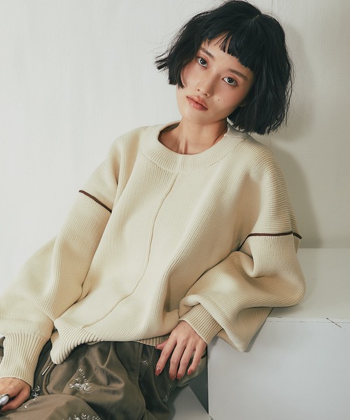 なぁさん　新品】　ayane アヤン ダンボールニット オーバーサイズ セール】ダンボールニットコクーンラインプルオーバー（ニット