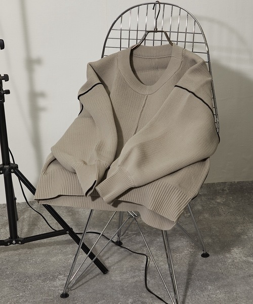 【433】ANKdoll セン セール】ダンボールニットコクーンラインプルオーバー（ニット