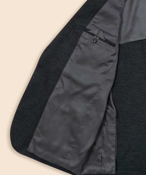BROOKS BROTHERS(ブルックスブラザーズ)の「ウール ニット グレンチェック シングル2釦ジャケット Classic(テーラードジャケット・メンズ・チャコール/ブラウン・MEDIUM/SMALL/X-LARGE/LARGE)」の6枚目の写真
