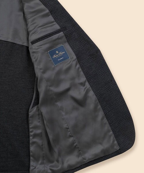 BROOKS BROTHERS(ブルックスブラザーズ)の「ウール ニット グレンチェック シングル2釦ジャケット Classic(テーラードジャケット・メンズ・チャコール/ブラウン・MEDIUM/SMALL/X-LARGE/LARGE)」の7枚目の写真