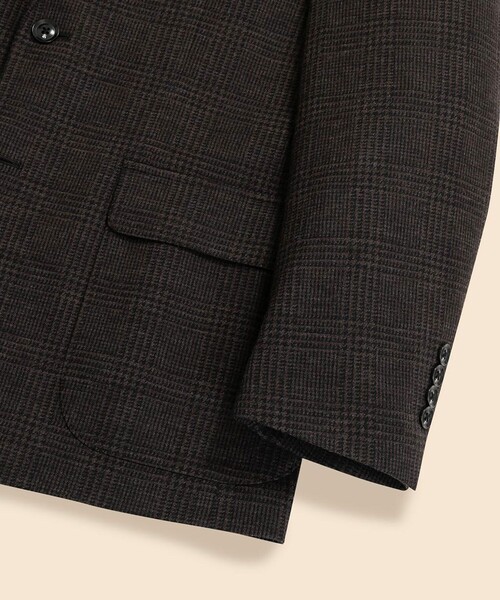 BROOKS BROTHERS(ブルックスブラザーズ)の「ウール ニット グレンチェック シングル2釦ジャケット Classic(テーラードジャケット・メンズ・チャコール/ブラウン・MEDIUM/SMALL/X-LARGE/LARGE)」の10枚目の写真