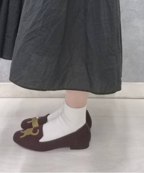 Bleu Bleuet(ブルーブルーエ)の「パールcatパンプス(パンプス・レディース・バーガンディー/ブラック・M/L)」の8枚目の写真