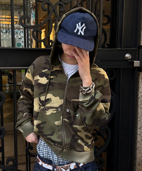 kutir(クティール)の「ASSORTED SUN FADED GROMMET ZIP HOODIE/アソートサンフェード加工ハトメジップフーディー(パーカー・メンズ・ネイビー/杢グレー/ブラック/カーキ・MEDIUM/LARGE)」の3枚目の写真